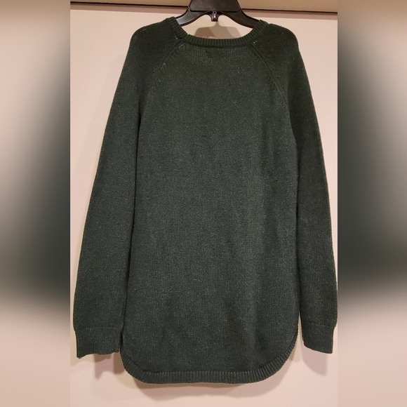 Sonoma Cable Knit Forest Green long sleeve sweater Size M - Picture 3 of 7